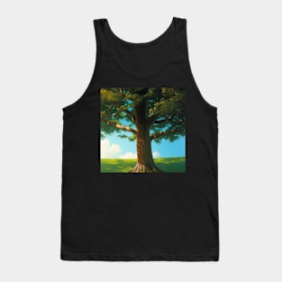 Oak Tree in a Serene Meadow Tank Top